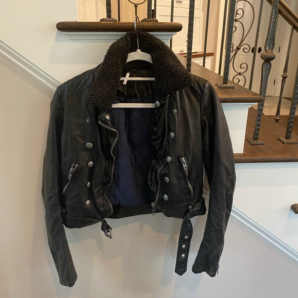 free people leather jacket